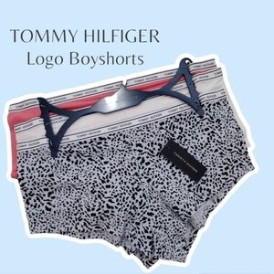🔥 Nwt Tommy Hilfiger Logo Animal Print Set of 3 Boyshort Briefs Sz Large